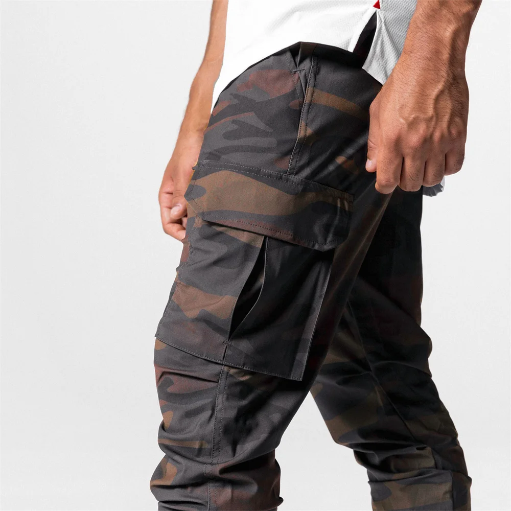 Camo Joggers Sweatpants Men Casual Cargo Pants Gym Fitness