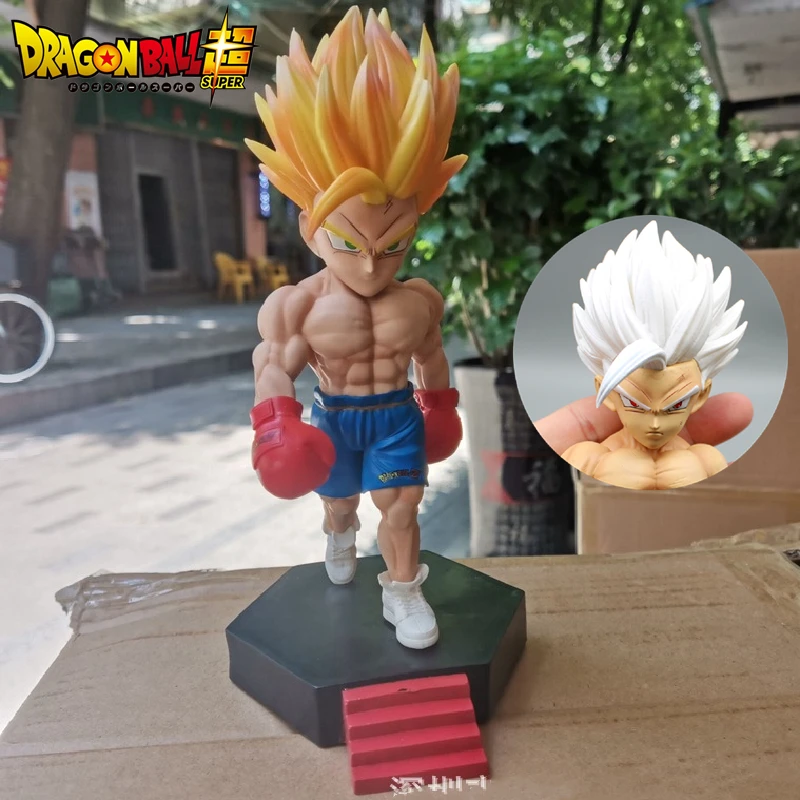 

20cm Dragon Ball Z Boxing Son Gohan Anime Figures Super Saiyan DBZ PVC Action Figurine Statue Decor Collectible Model Toys Gift