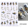 3D Golden Fall Nail Stickers Black Gold Leaf Cotton Flowers Transfer Decals Nail Adhesive Sliders Manicure New Design Decoration 5