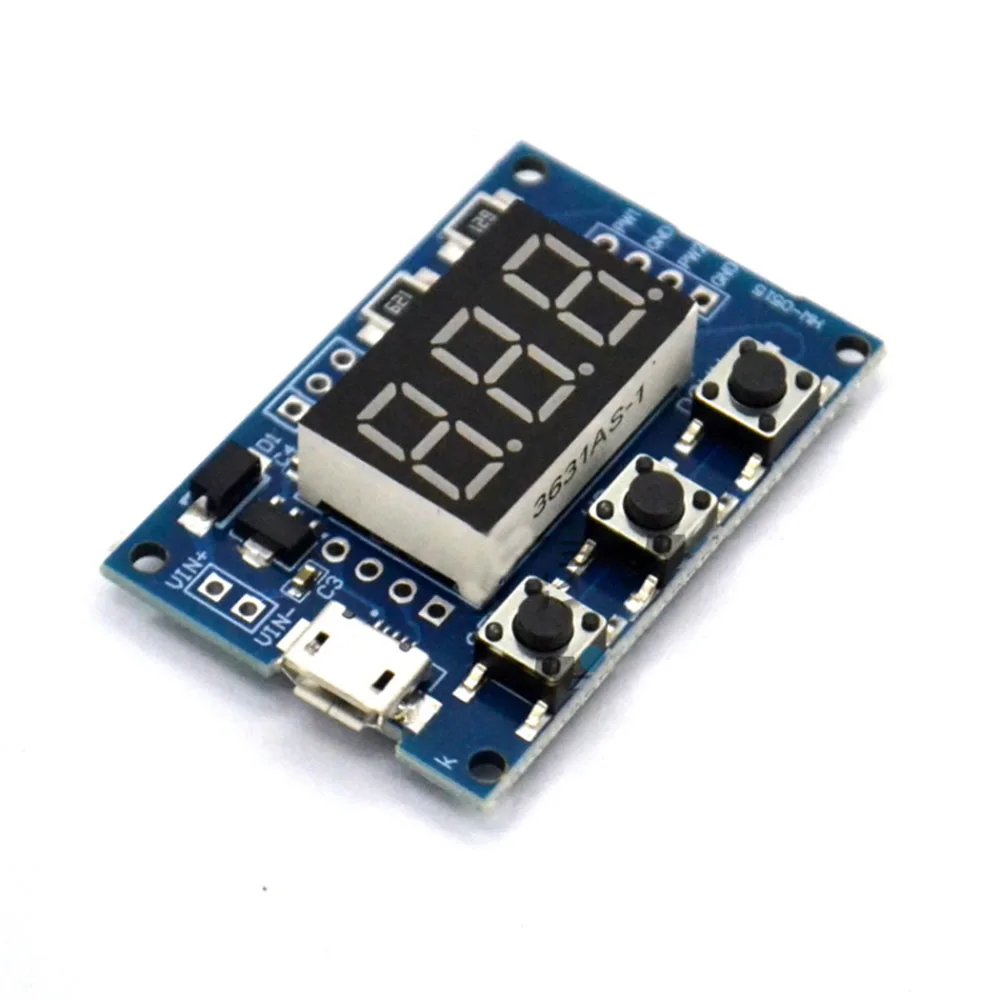 

DC 5-30V Micro USB 5V Power Independent PWM Generator 2 Channel Dual Way Digital LED Duty Cycle Pulse Frequency Board Module