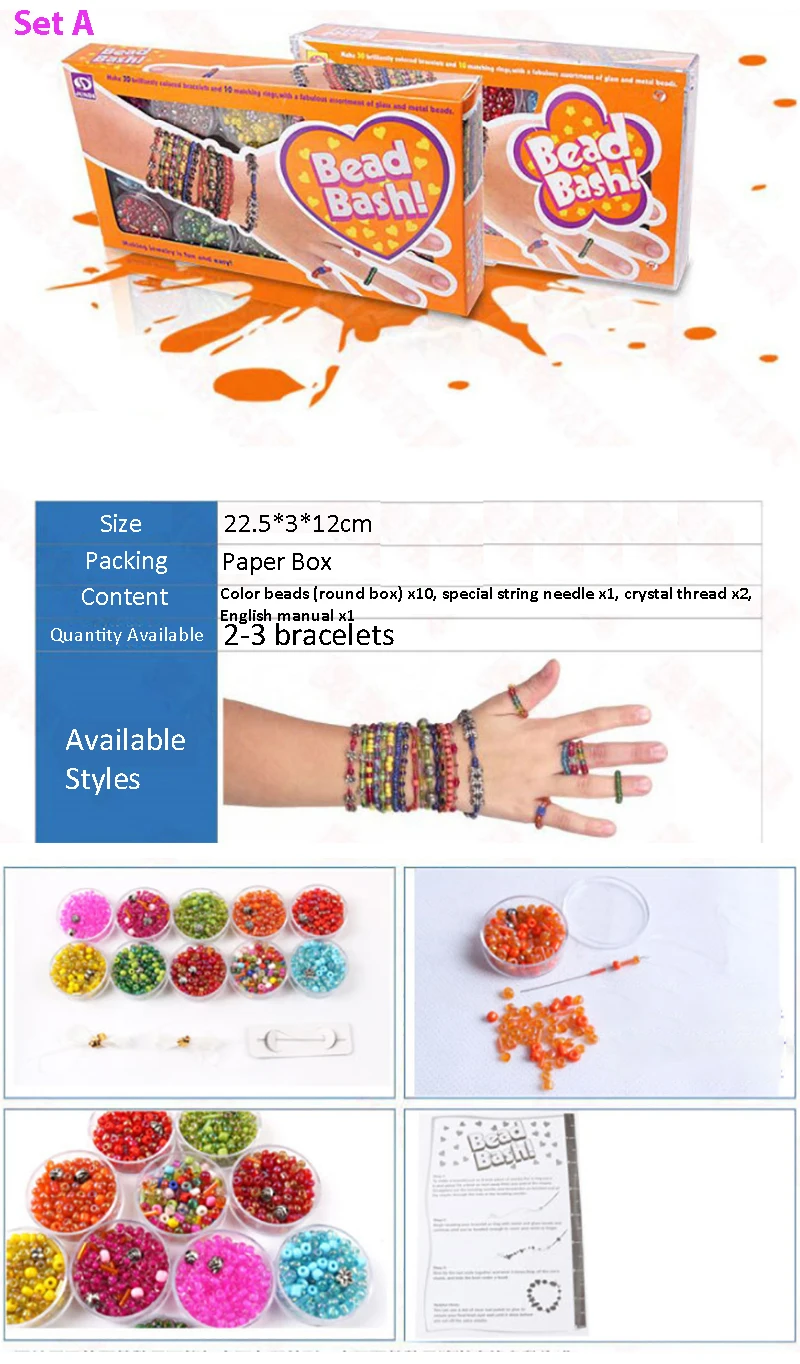 Kit de fabricare a brățărilor pentru fete Kit de fabricare a bijuterii Kit de artă pentru copii Kit de artizanat de prietenie pentru 5-12 ani Copii Fete Jucărie Cadou