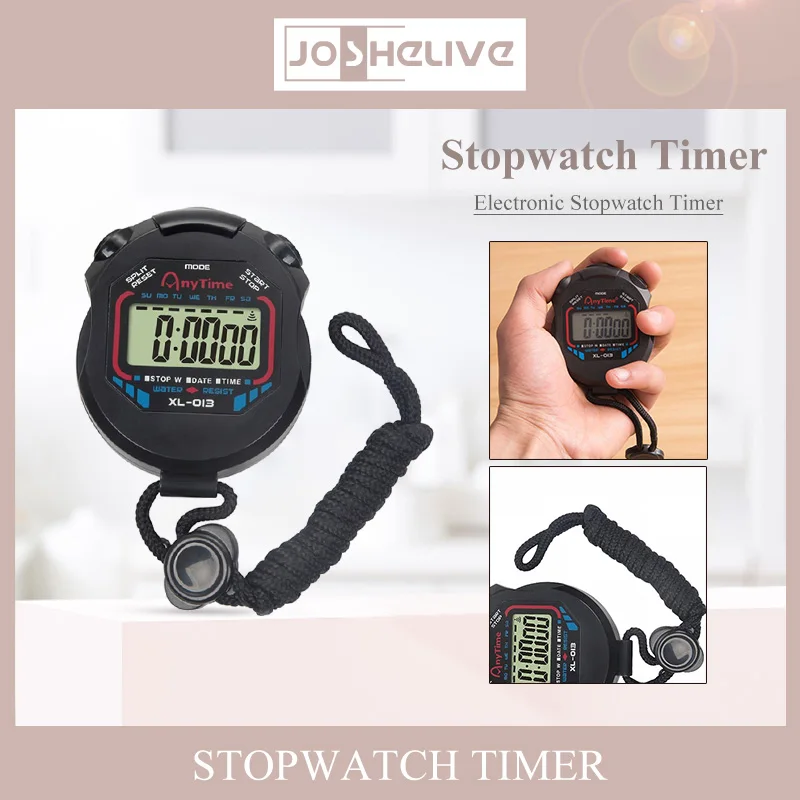 Electronic Stopwatch Digital LCD Chronograph Sports Stopwatch Counter Timer 