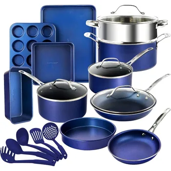 20 Piece Nonstick Cookware and Bakeware Set 1