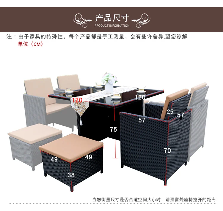 Luxury Garden Furniture Outdoor Sets Unique Modern Back Yard Patio Furniture Sets Rattan Lounge European Mueble Jardin Furniture