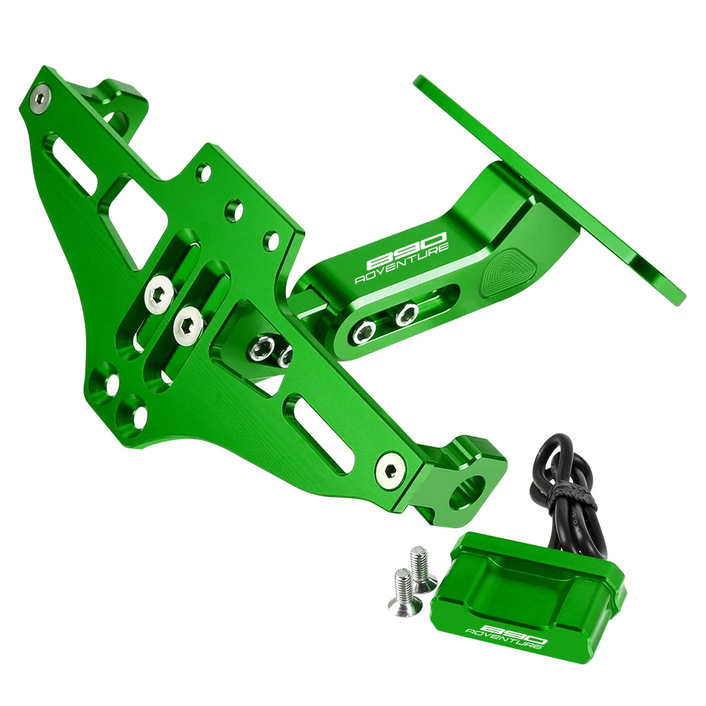 

For 890 ADVENTURE 2019 2020 2021 2022 2023 Motorcycle Fender Eliminator Adjustable License Plate Holder Bracket LED