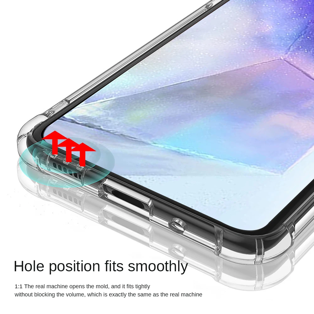 Clear Silicone Shockproof Phone Case - Transparent Protective Back Cover