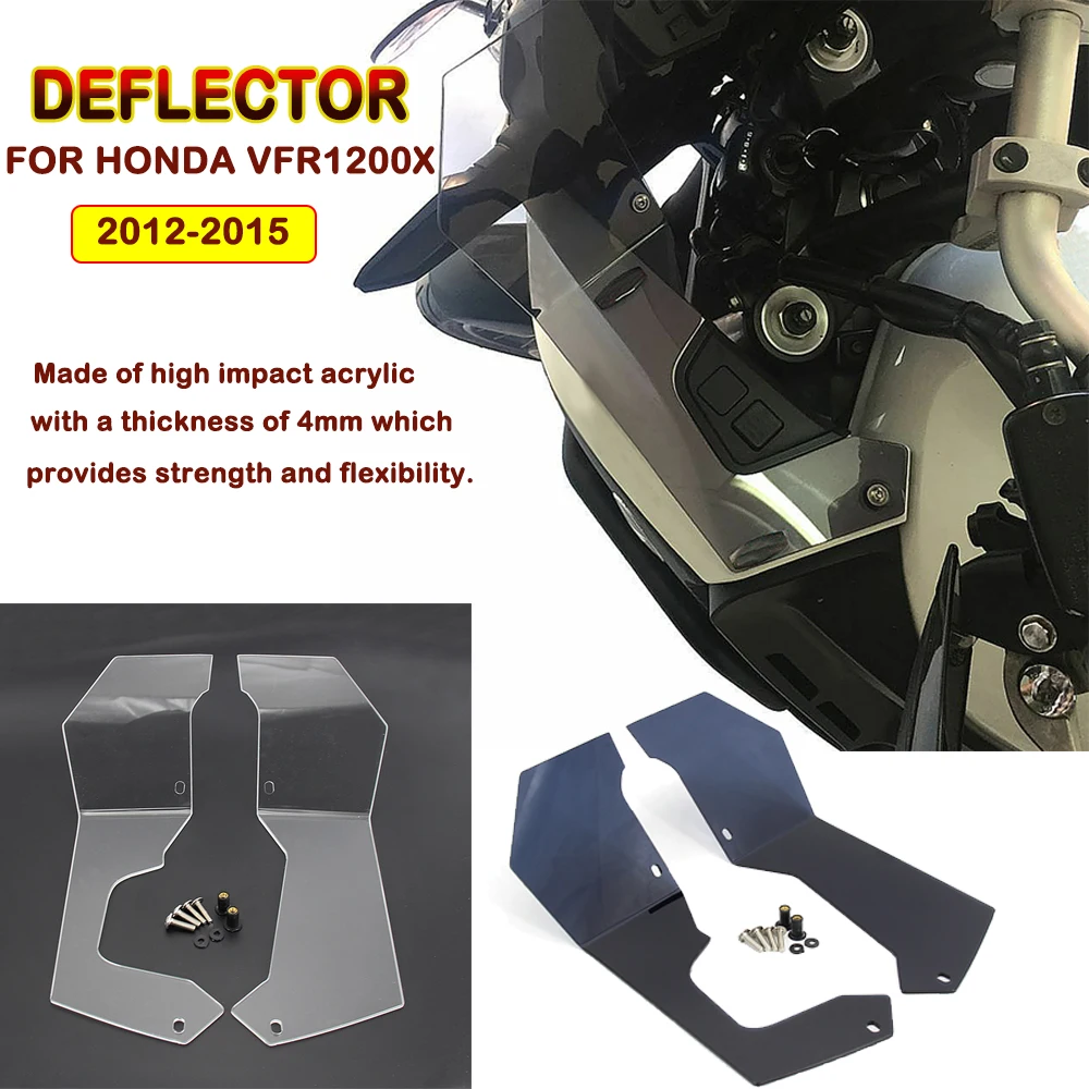 

NEW Motorcycle Accessories FOR Honda VFR1200X Crosstourer Side Windshield Windscreen Deflector 2012-2015 VFR 1200 X 2013 2014