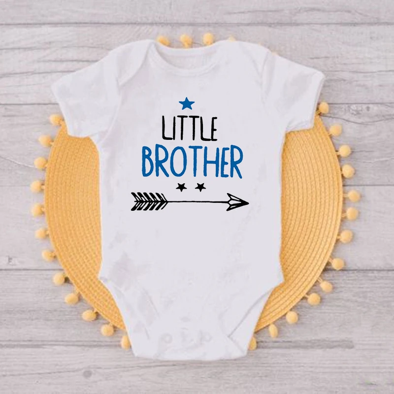 Big Sister Little Brother Siblings Matching T Shirts Boys Girls Summer Clothes Tops Newborn Bodysuit Birthday Party Gift Outfits 3
