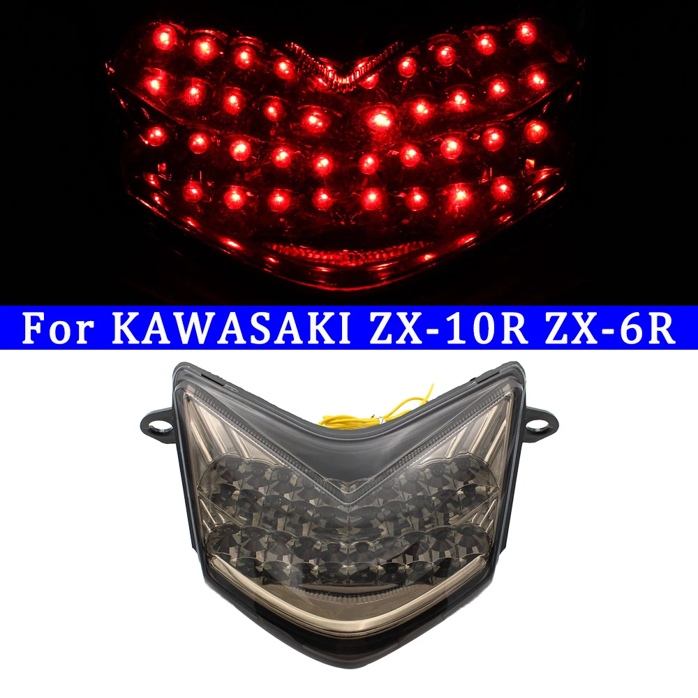 

For KAWASAKI ZX-10R ZX-6R 2005 2006 2007 Motorcycler Integrated LED Rear Tail Light Brake Taillight Turn Signals Accessories