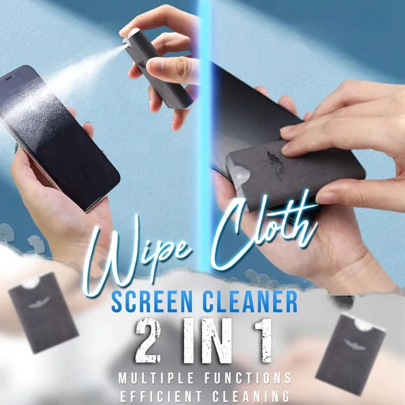 Ultimate 3-in-1 Screen Cleaner Spray & Wipe for Phone, Laptop, Car