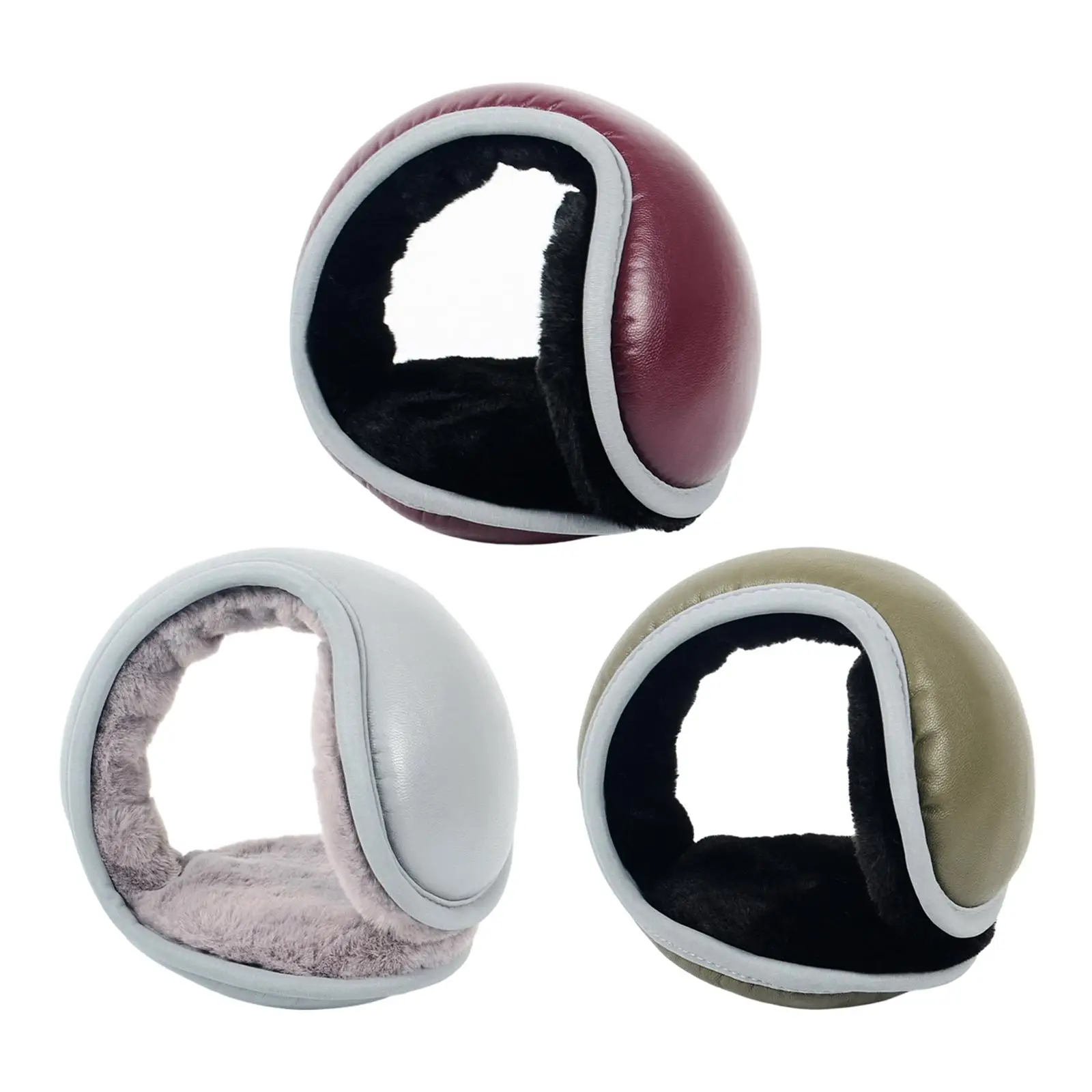 Winter Ear Muffs Ear Warmers Plush for Cold Weather Fashion Casual Folded Men Earmuffs for Riding Skating Biking Cycling Outdoor