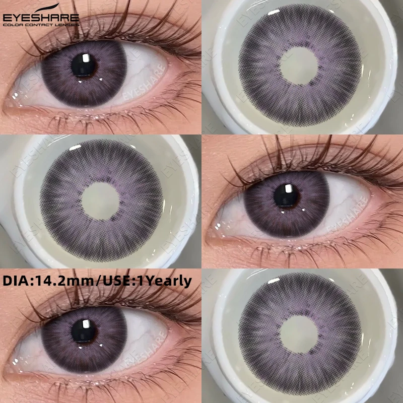 EYESHARE Soft Beauty Color Contact Lenses - Purple & Pink Tones