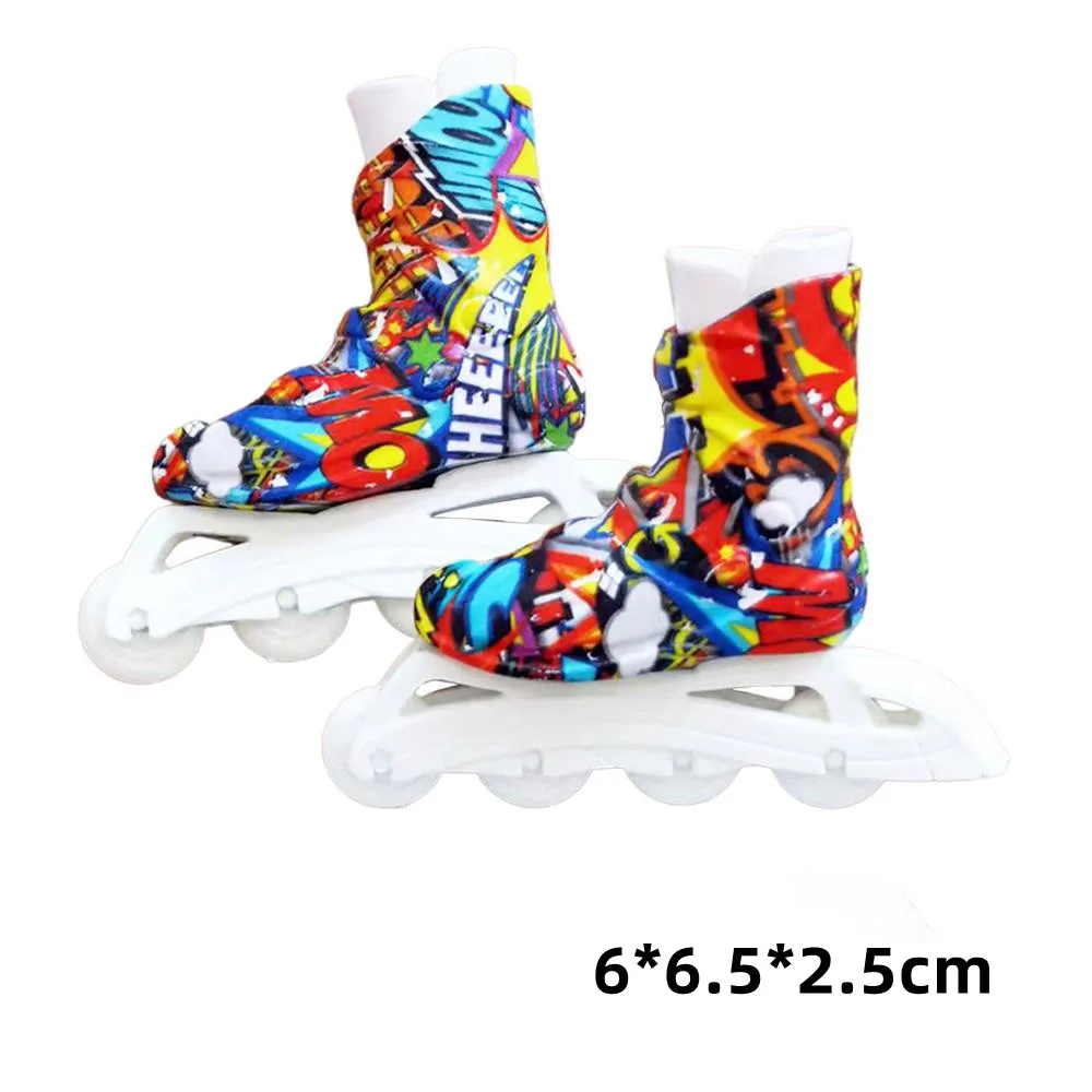 SquarezhenBo Mini Chaussures à Doigts, Mini Chaussures De Doigts, Genouillères, Chaussures De Planche à Roulettes, Mini Porte-clés, Baskets De Breakdance Pour Les Doigts, Jouets De Poupée, Jeux De