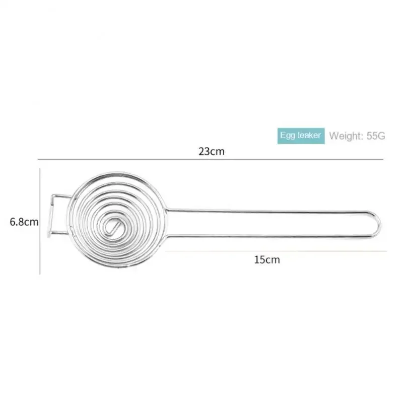 Portable Spiral Stainless Steel Egg White Separator with Long Handle Household Egg Tools Kitchen Accessories