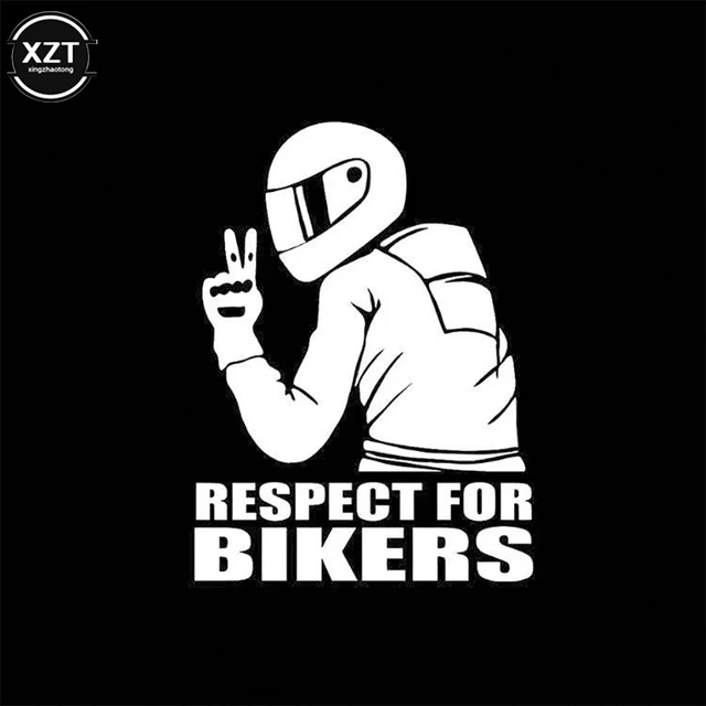 1 Stück Respekt für Biker Auto Motorrad Auto Aufkleber abnehmbare Aufkleber  3d reflektierende Aufkleber Aufkleber