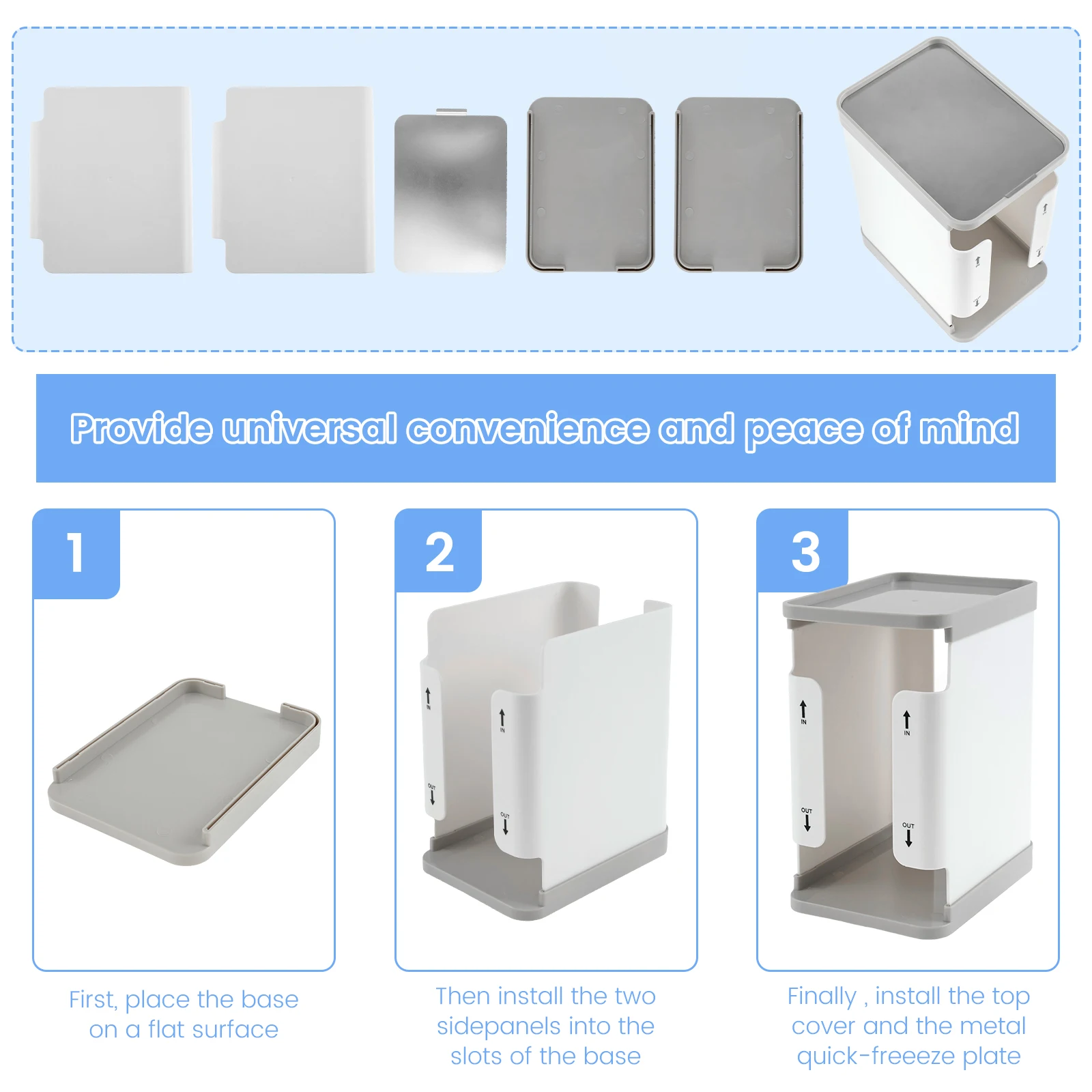 1700 ml Breast Milk Storage Tower Convenient Storage Milk Freezer Organizer Efficiently Store Freezer Organizer breastmilk storage bags