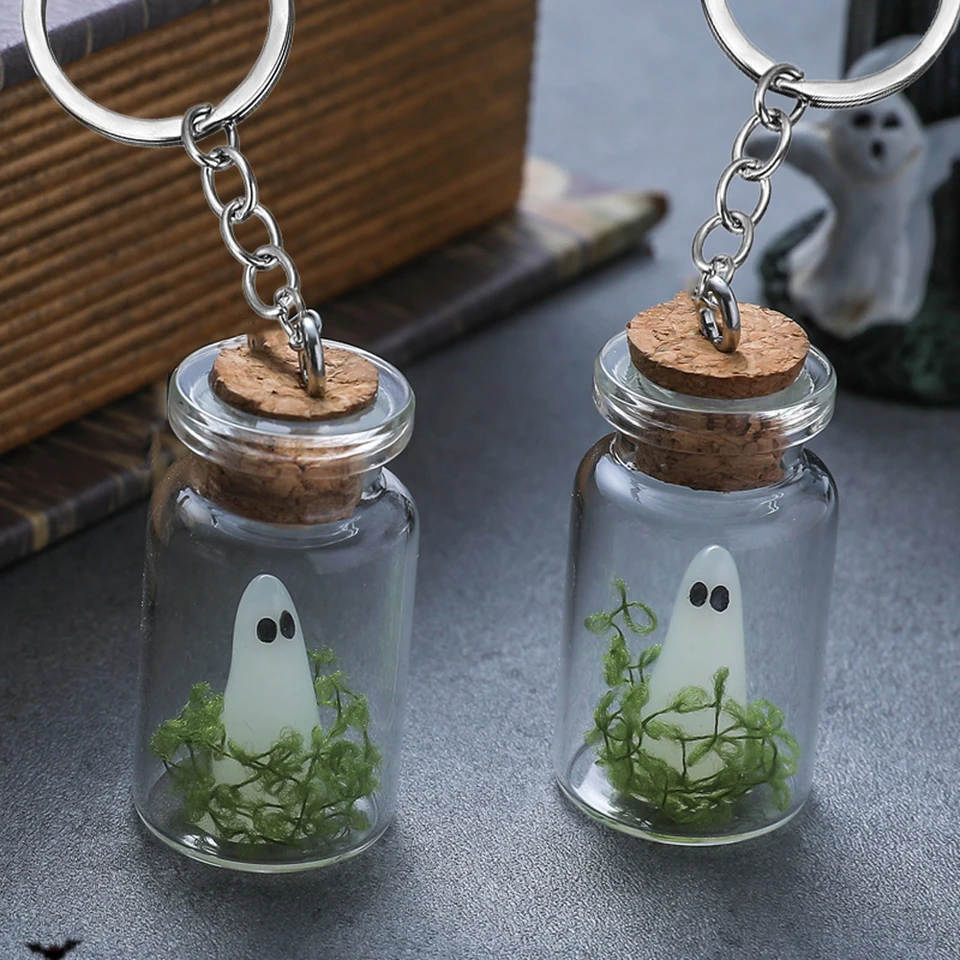 Portachiavi fantasma con luce – Portachiavi con mietitore di Halloween con luce LED sonora, ciondoli creativi per borsa, portachiavi decorativo che non sbiadisce per bambini, ragazze, ragazzi, amici