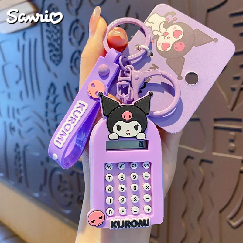 Kawaii Sanrio Anime Hello Kitty Keychain Kuromi Cute Cartoon Cinnamoroll Fashions My Melody Calculator Pompompurin Holiday Gifts