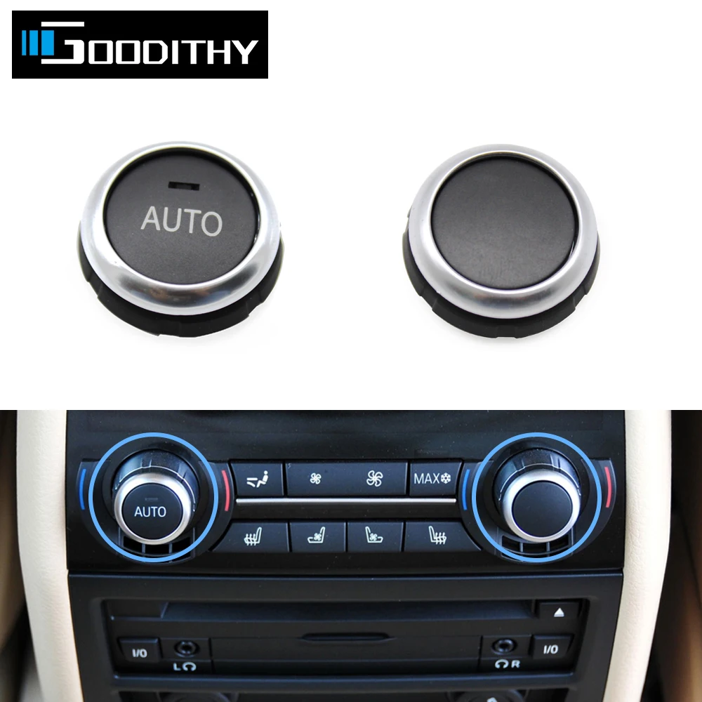 Front Rear Air Conditioner A/c Rotation Climate Control Knob Button With Auto Words For Bmw 5 6