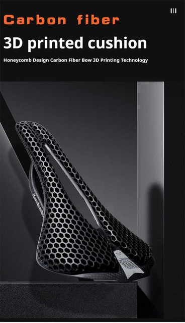 ENLEE Bicycle 3D Printed Saddle Ultralight Carbon Fiber Road