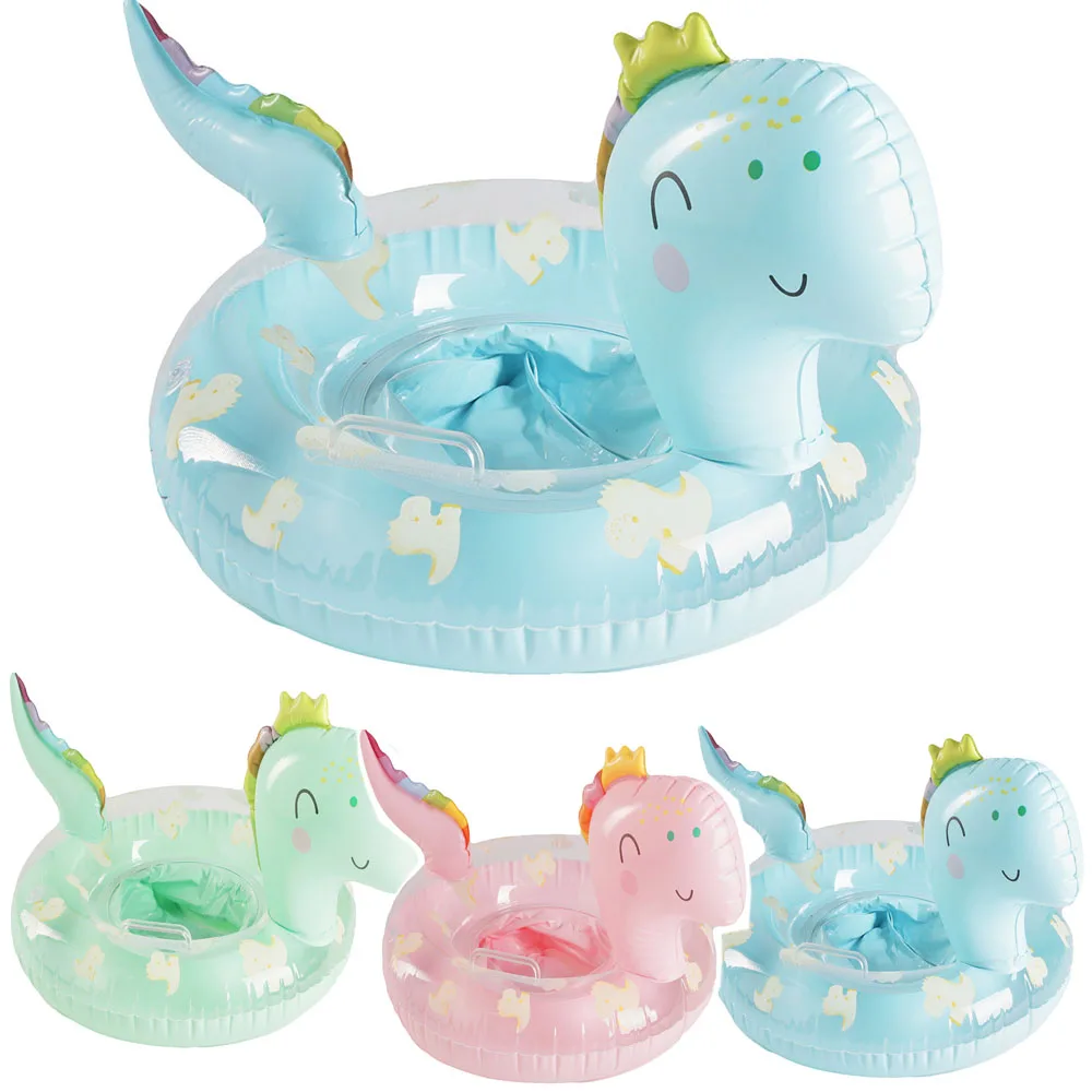 Baby Kids Cute Dinosaur Pattern Swimming Ring Lovely Cartoon Swim Circle Tube for Child Inflatable Floating Seat Ring Water Toy