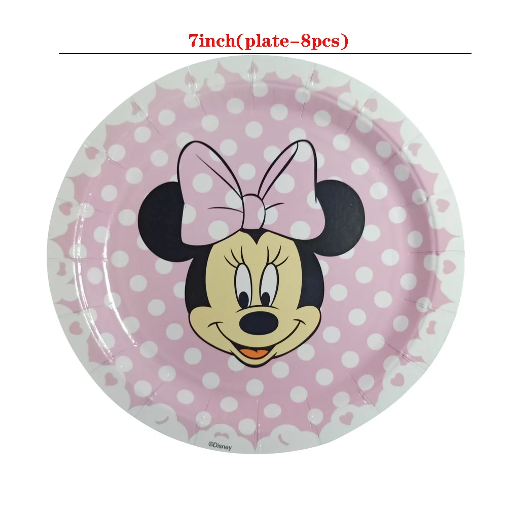 red white balloon decoration Minnie Mouse Disposable Tableware decor Kids Birthday Party Supplies Paper Plate Cup Napkin Flag Girl Pink Wedding Cake Decor birthday decoration spray