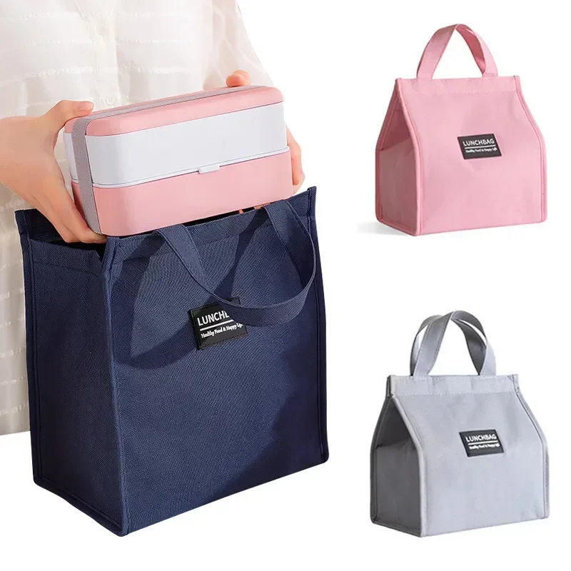 Borsa Da Donna Per Bento Borsa Da Uomo Isolata Portatile Borse Oxford Borse Storage Lunch Cloth Organizer Box Food Lunch Thermal Cooler