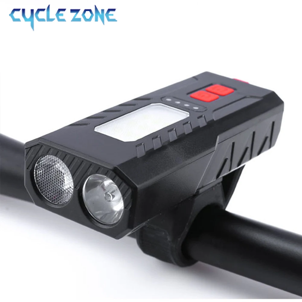 

Bike Light 700 Lumens USB Rechargeable Bike Light front T6 LED Super Bright 2400 mAh Flashlight Front Lights Lantern for Bike