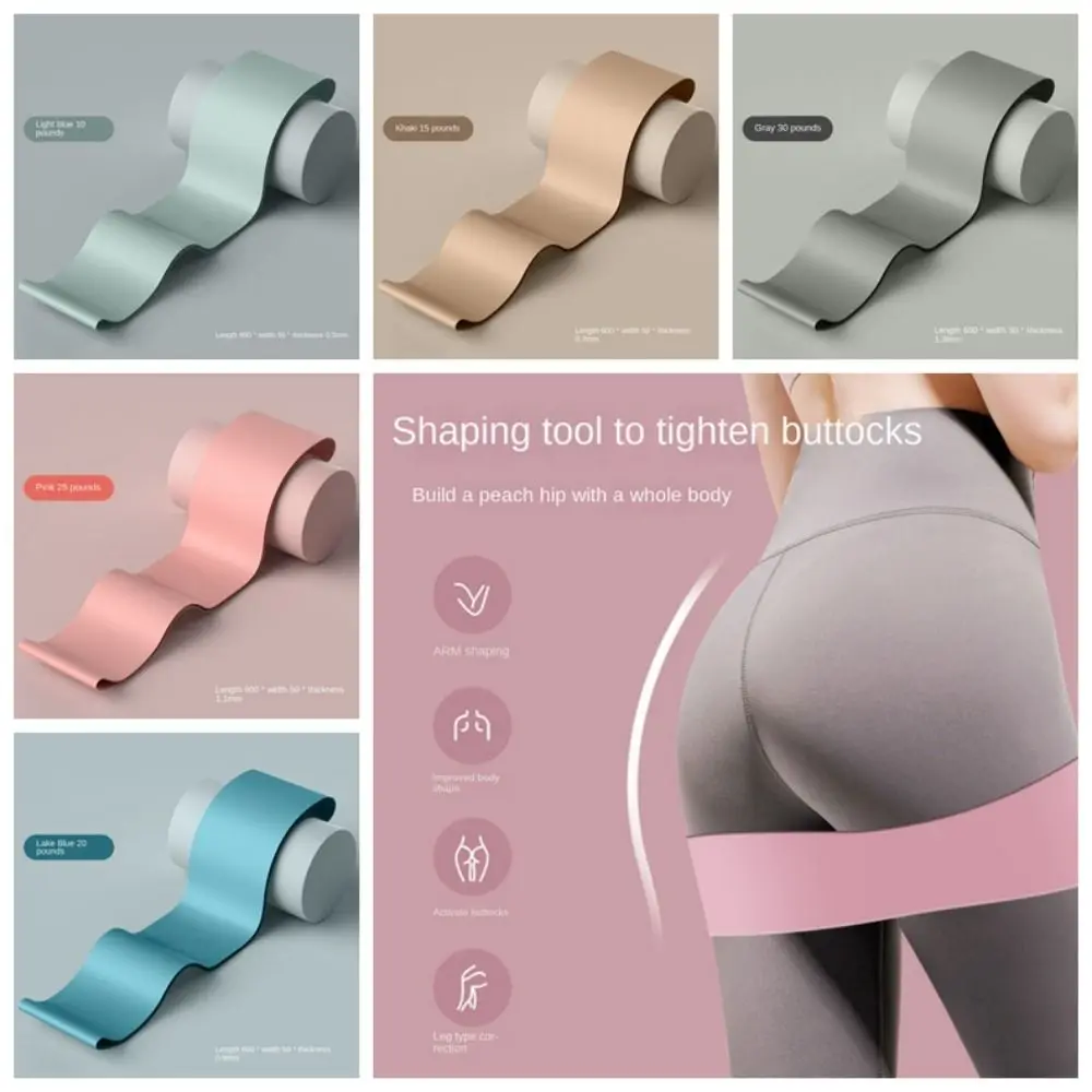 Yoga Training Yoga Elastic Band Assist Band Elastic Bands Fitness Resistance Bands Rubber Solid Color Yoga Resistance Band Dance