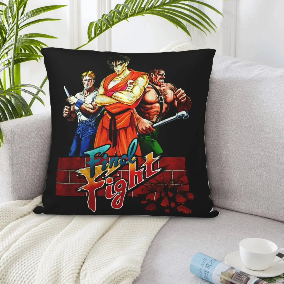 Final Fight Licensed Video Game Gaming Classic Gamer Retro New Black Novelty Pillow Case 6
