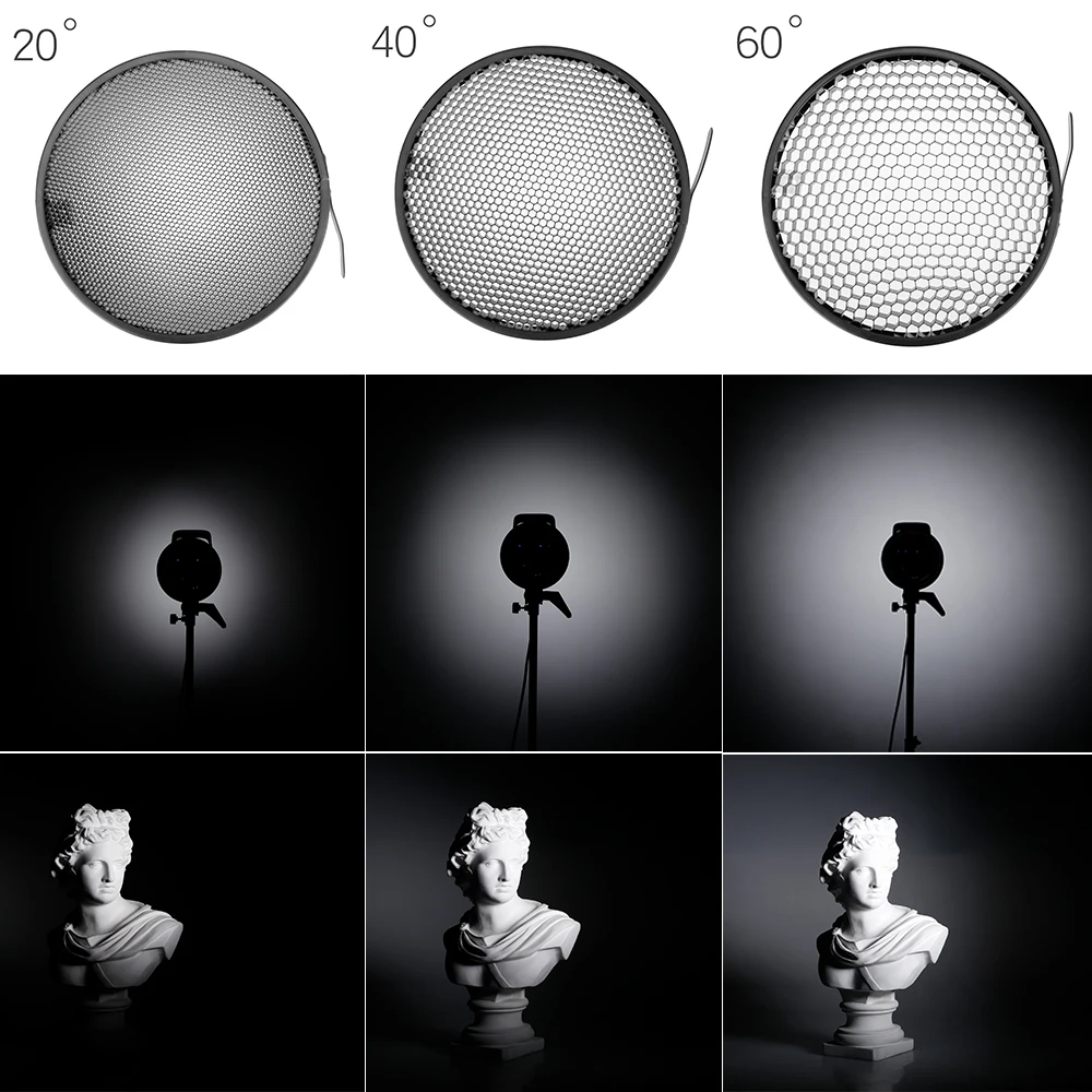 Diffusore Flash Beauty Dish 41 Cm Con Griglia A Nido D'Ape | Montaggio Bowens | Per Studio Fotografico - Foto 6