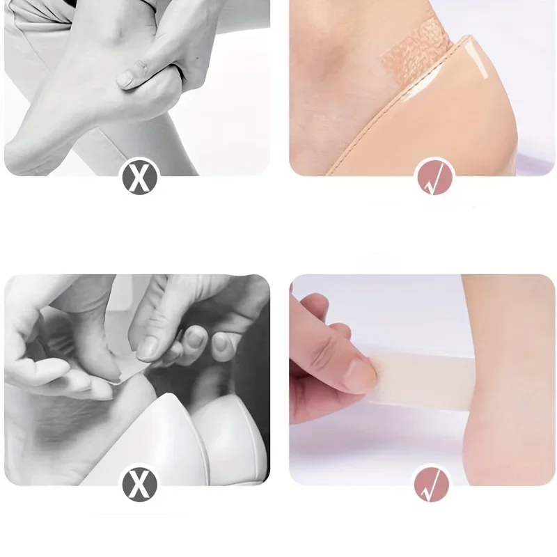 Heel Protector Silicone Gel Blister Bandages Transparent Heel Protector Tape For Foot Hand & Toe Shoe Friction Relief Blister Prevention