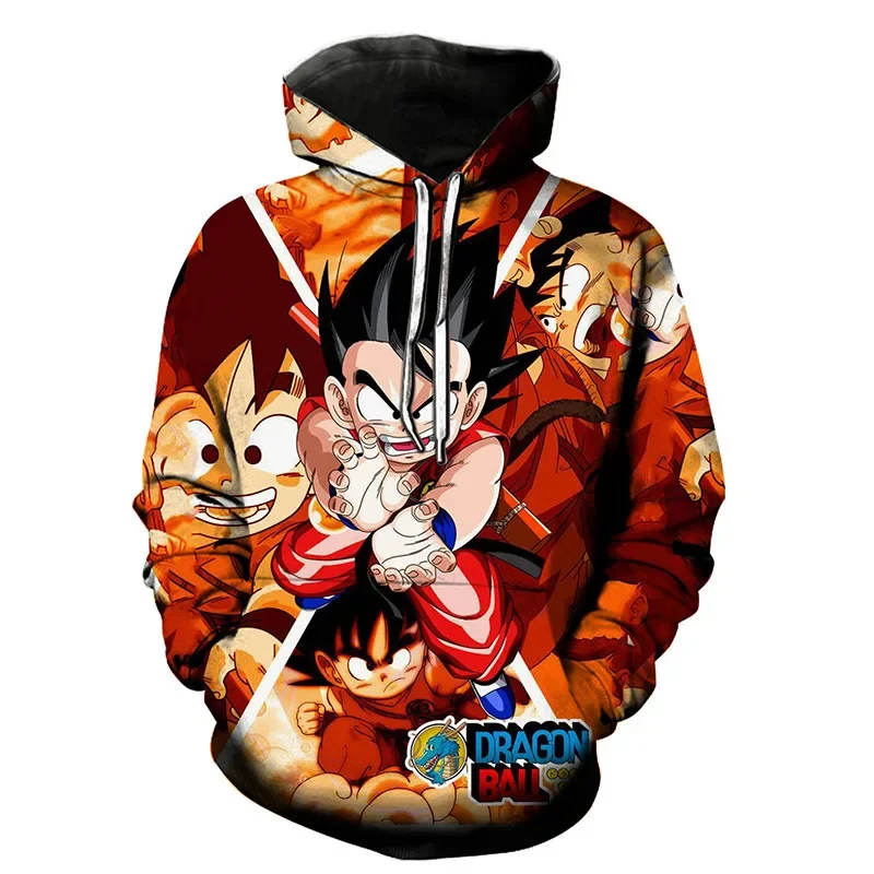 

Dragon Ball Cartoon Men's Fashion Hoodie Cartoon Comic Dragon Ball Goku 3D Printed Hoody Casual Cool Children's Clothes