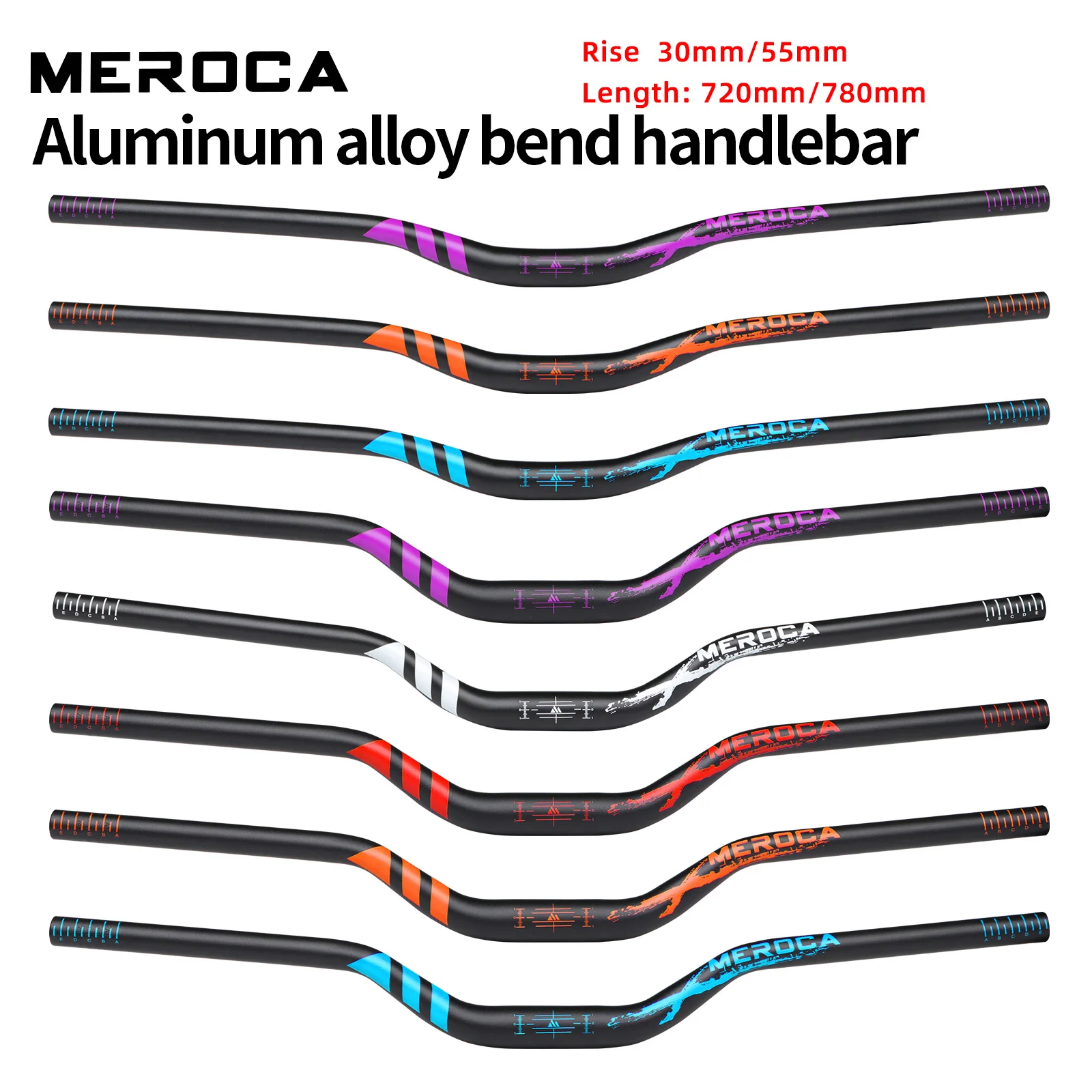 MEROCA Bicycle Handlebar 31.8mm Rise 30mm/55mm Lengthened 720mm/780mm ...