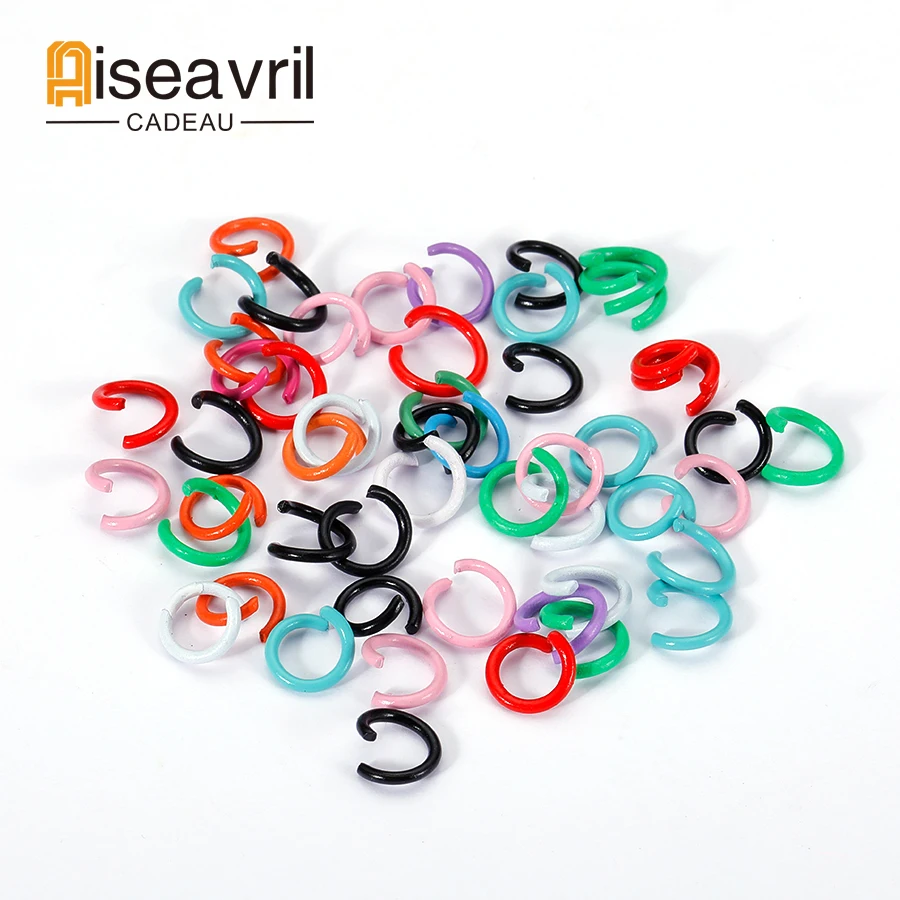 

100pcs/bag 8 10 Mm Colorful Open Jump Rings Split Jump Ring Connector for Diy Jewelry Making Findings Accessories Supplies