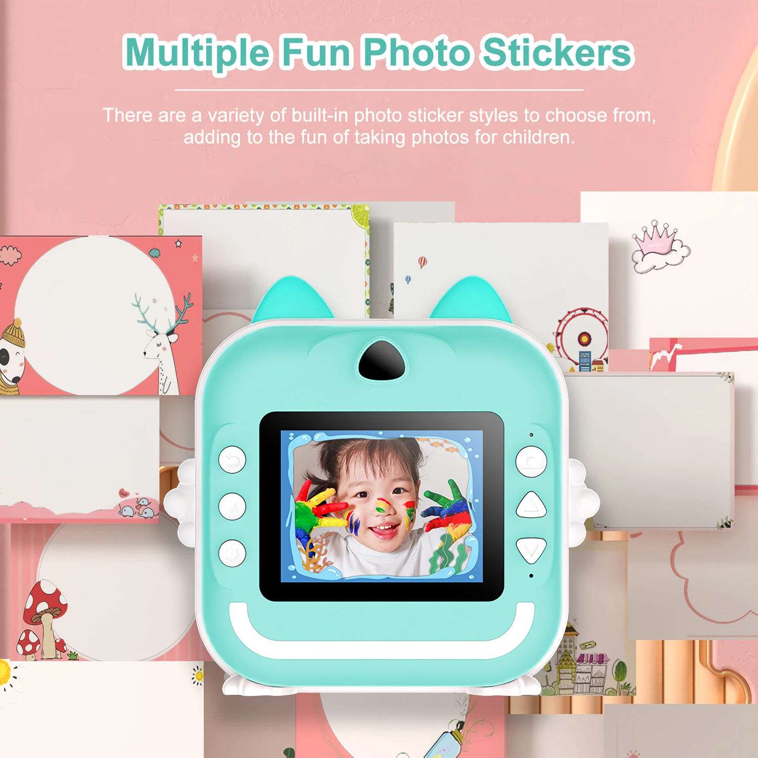 Kids Camera Instant Print Photo Video Recording 32g Hd Digital Camera Thermal Printing Christmas Birthday Gifts For Children, Alina Gadgets