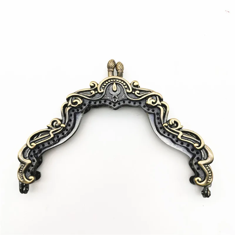 1/5pcs 12.5CM Antique Bronze Silver Retro Handle Metal Purse Frame Kiss Clasp For Handbag DIY Bag Accessories Wholesale