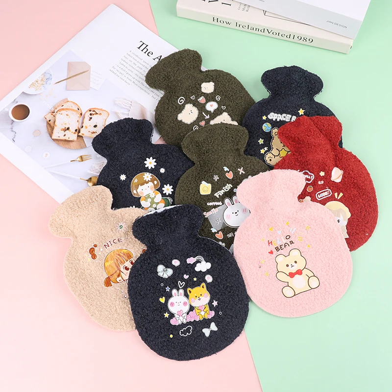 1Pc Lovely Cartoon Hand Po Warm Water Bottle Mini Hot Water Bottles Portable Hand Warmer Girls Pocket Hand Feet Hot Water Bags