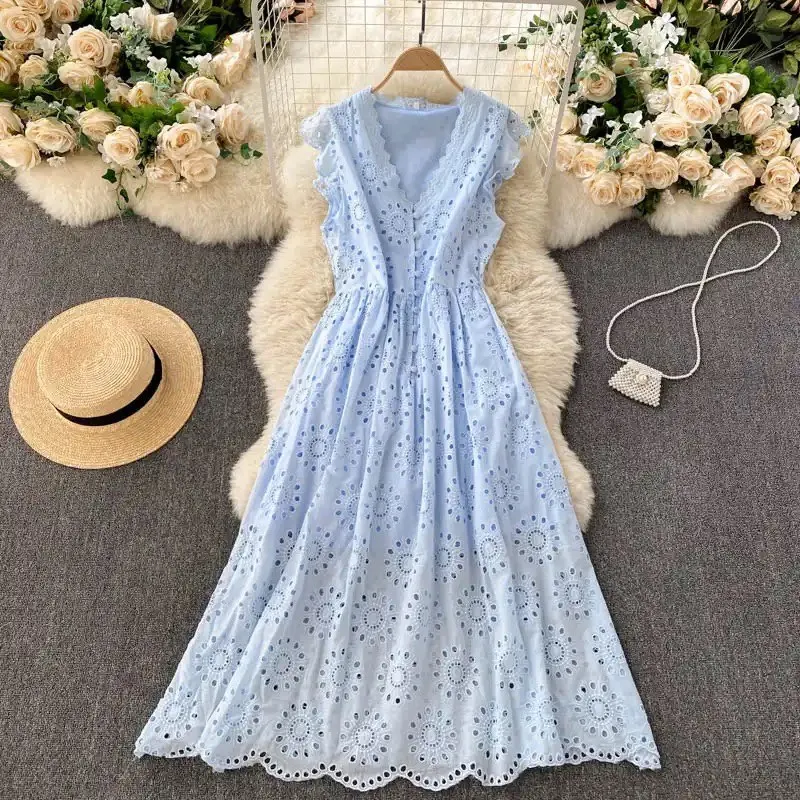 Frosted Blue Vibezz Glam Kurti Set