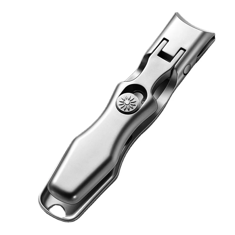 

Брызгозащищенные кусачки для ногтей из нержавеющей стали с большим отверстием, одиночный костюм, портативные большие жесткие толстые серые кусачки для ногтей