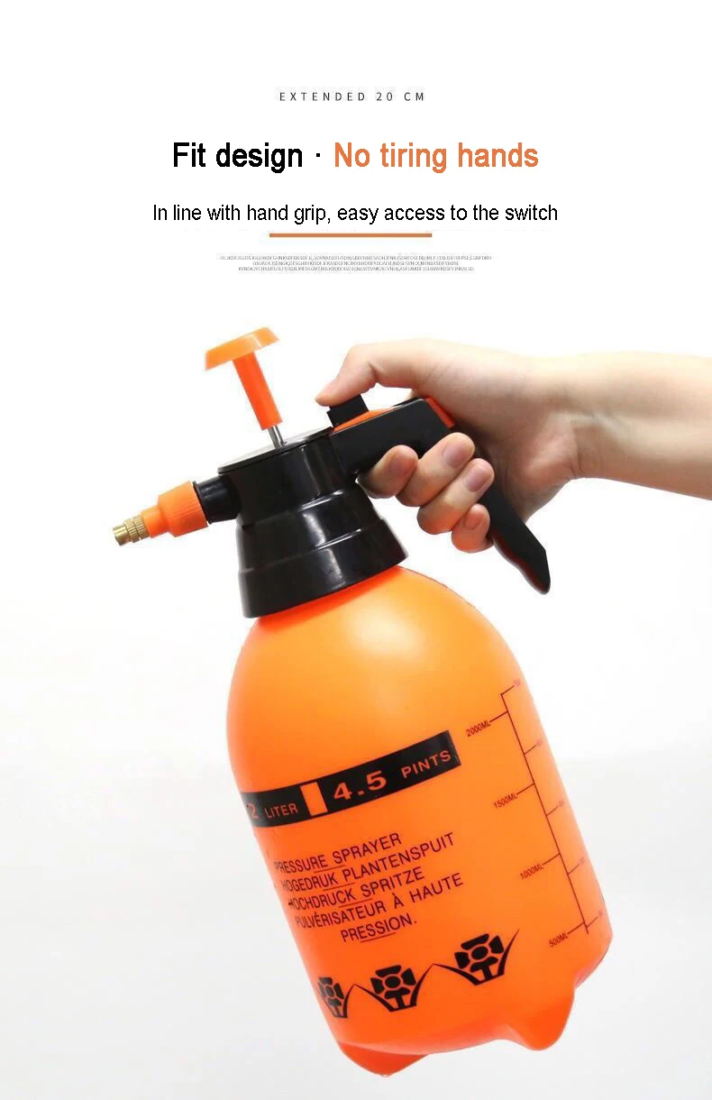 3/2L Hochdruck Pumpe Sprayer Wasserkocher Garten Pflanzen Haushalt Gießkanne Garten Bewässerung Bewässerung Desinfektion Spray Flasche – Detail 9