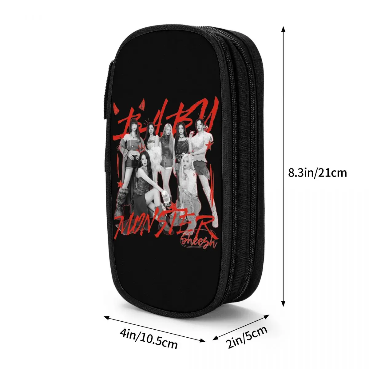 BABYMONSTER Sheesh Pencil Case Classic KPOP Pen Pencil Bags Girls Boys Large Storage School Supplies Cosmetic Pencilcases