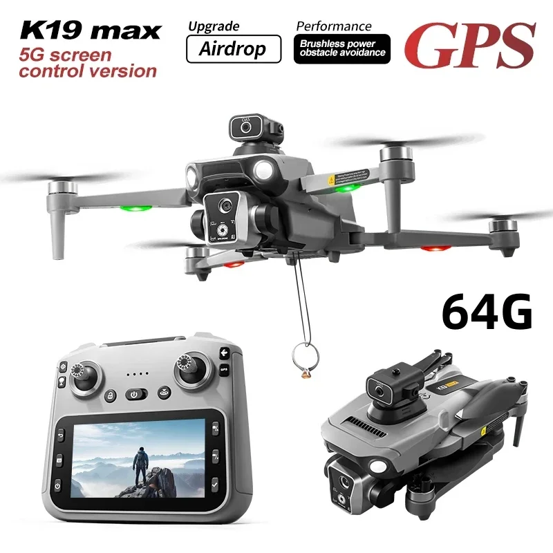 K19 Max. 360 ° ° Laser OAS Drone professionale Fotografia aerea a 3 assi Immagine ad alta definizione con GPS Mavic Mini - immagine 3