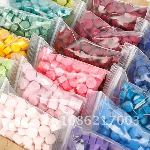 

100pcs/bag Wax Beads Seal Stamp Literary Invitation Retro Wedding Birthday Invitation Envelope Sealing Wax Decoration