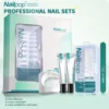 Nailpop Nail Tips and Glue Gel Nail Kit Fast Nail Extension Set with Soft Gel UV Lamp 600Pcs Semi Matte Nails and Files Tools 1