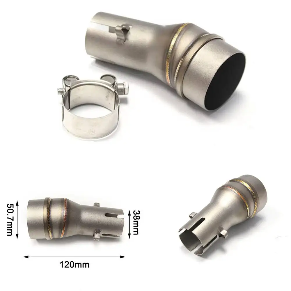 ท่อเชื่อมต่อกลางท่อไอเสียรถจักรยานยนต์ ขนาด 51 มม. ท่อเก็บเสียงท่อไอเสียรถจักรยานยนต์ 1