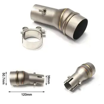 ท่อเชื่อมต่อกลางท่อไอเสียรถจักรยานยนต์ ขนาด 51 มม. ท่อเก็บเสียงท่อไอเสียรถจักรยานยนต์ 1