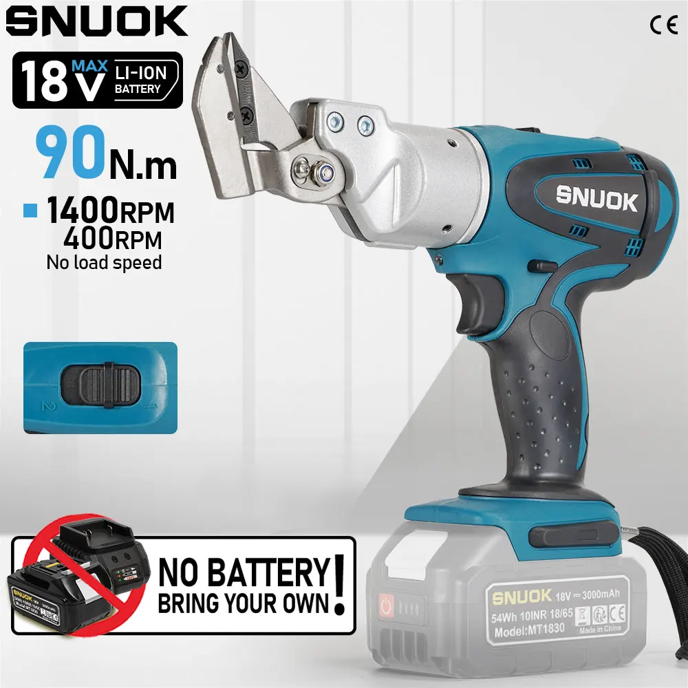 SNUOK 90N.m 전기 판금 가위 배터리 없음 1400 RPM 산업용 금속 절단..