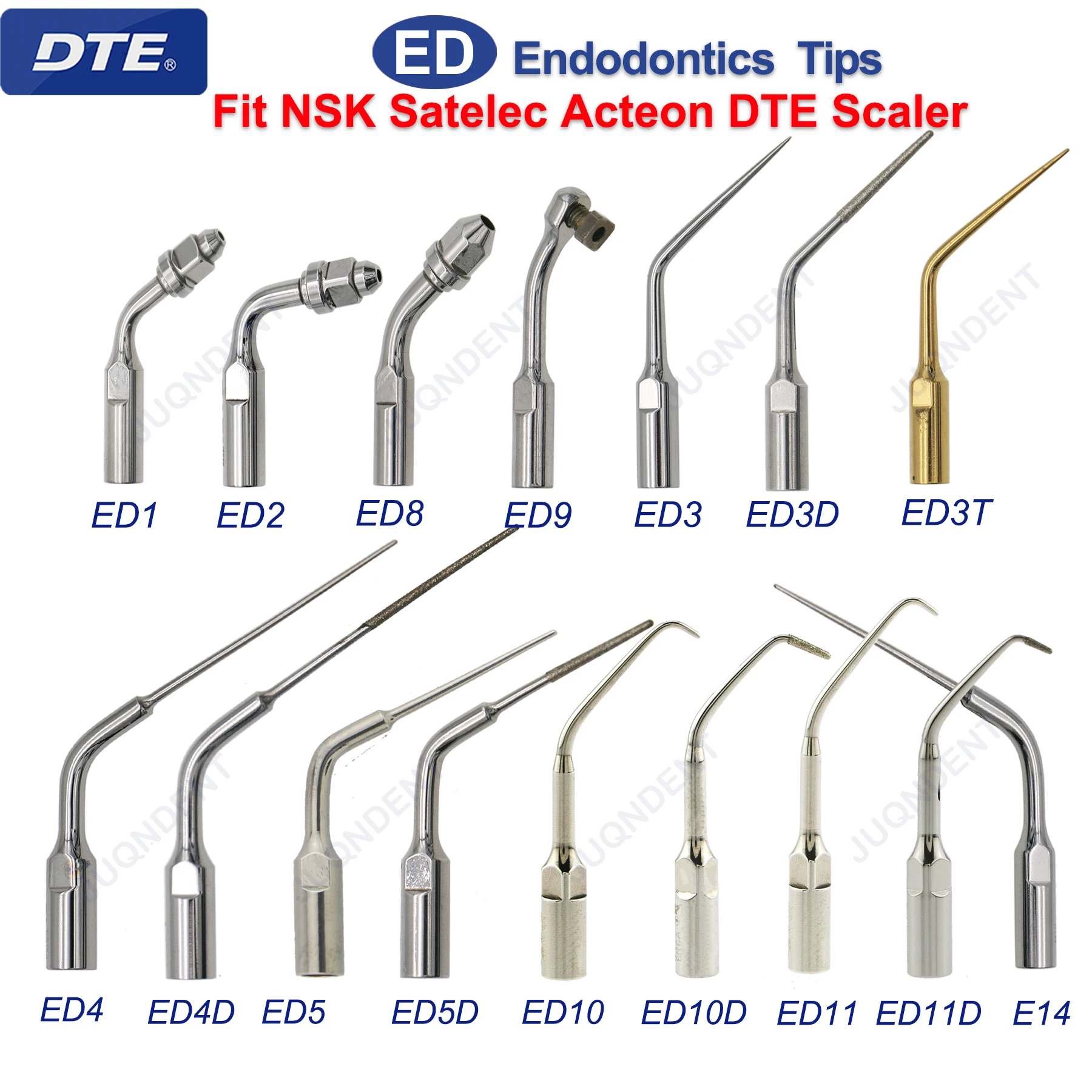 Woodpecker DTE Dental Ultrasonic Scaler V2 V3 LED Dentistry Scaler Tips For Scaling Endodontics Fit NSK Satelec Acteon handle 4