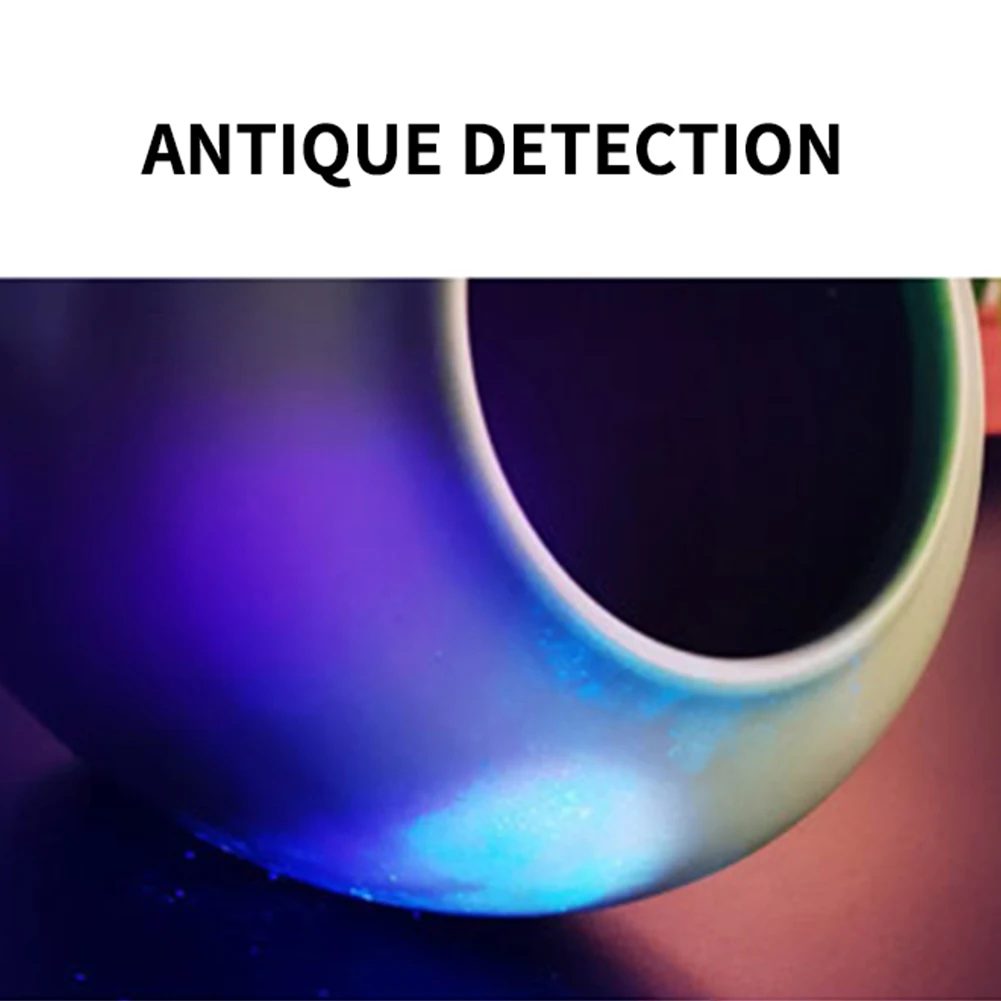 365 UV Veterinary Wood Lamp Pet Fungus Detection Waterproof Flashlight Skin Ultraviolet Light Cat Moss Tinea Light Black Mirror